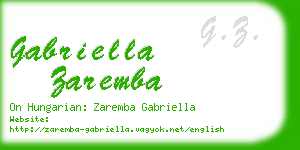 gabriella zaremba business card